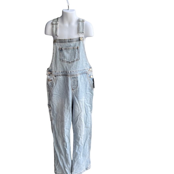 art class Other - NEW Cat & Jack Girls’ Light Wash Denim Jean Pants Buckle Overalls XS 4/5